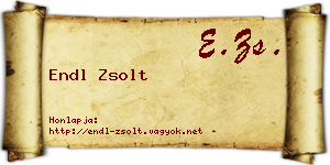 Endl Zsolt névjegykártya